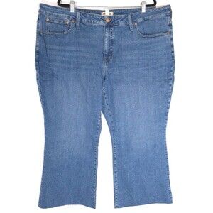 MADEWELL New Mid Rise Kick Out Jeans Cropped Flare Bootcut Blue 26W NJ440